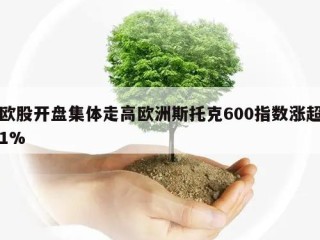 欧股开盘集体走高欧洲斯托克600指数涨超1%